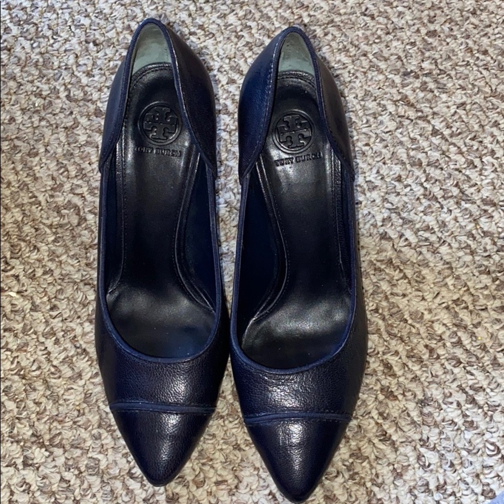 Tory Burch navy blue heels
